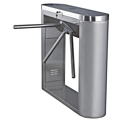 Security 304 Stainless Steel Tripod Turnstile Gates Drop Arm Turnstile QR Code Reader Three Roller gates Guangdong Manufacturer