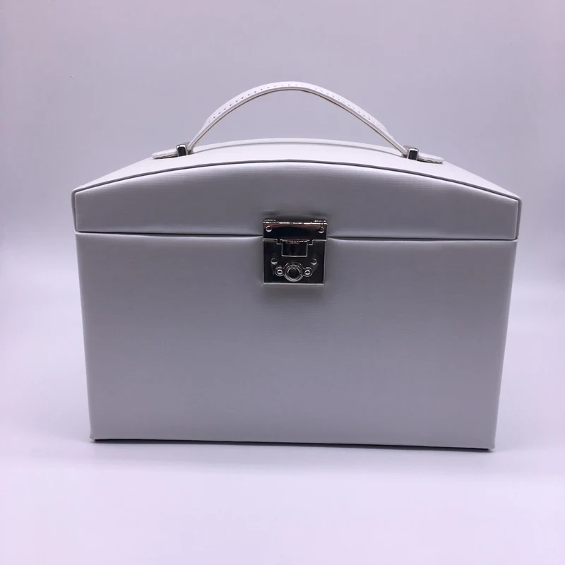 Custom Luxury Jewelry Boxes Recyclable PU Leather Jewelry Box Organizer with Small Travel Case