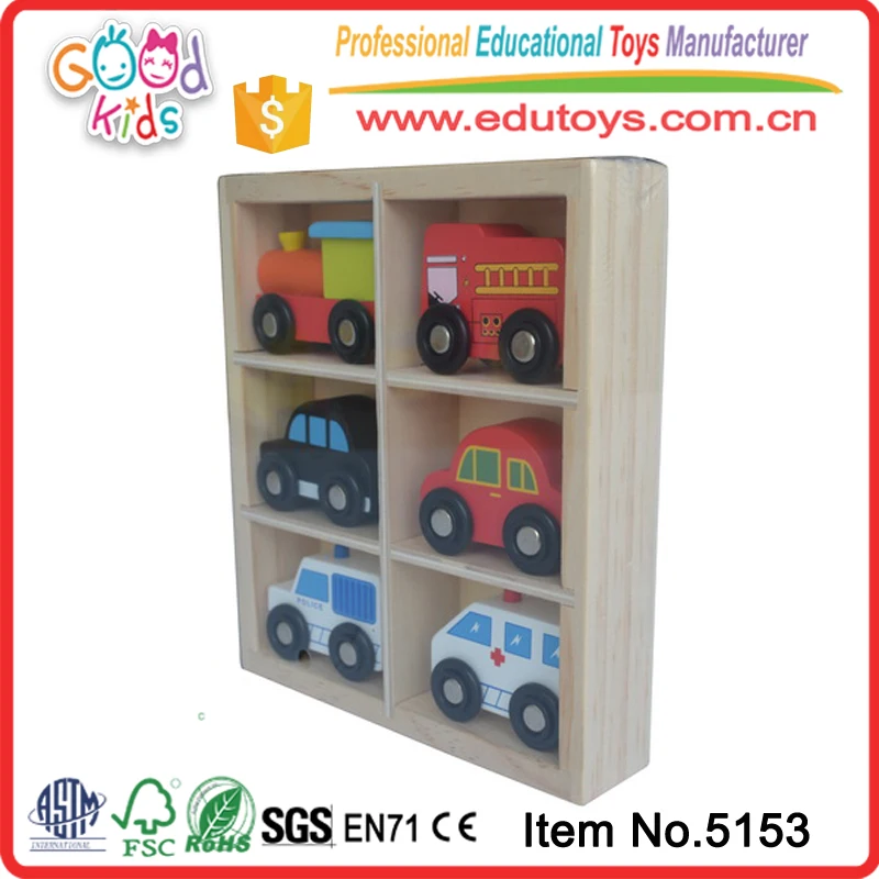 Educational Toys For 2 Year Olds,6PCS Wooden Train Cars In Wooden Box