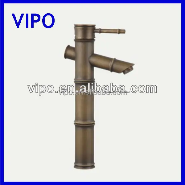 
Bamboo-like Antique Brass Water Tap for Washbasin 