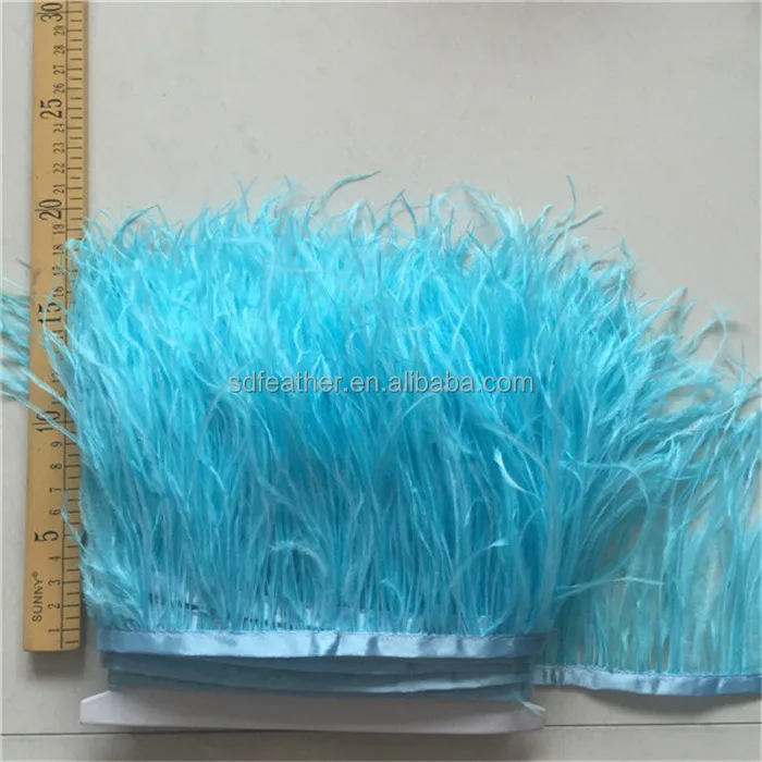 13-15cm Colorful Ostrich Feather Trimmings for Dresses