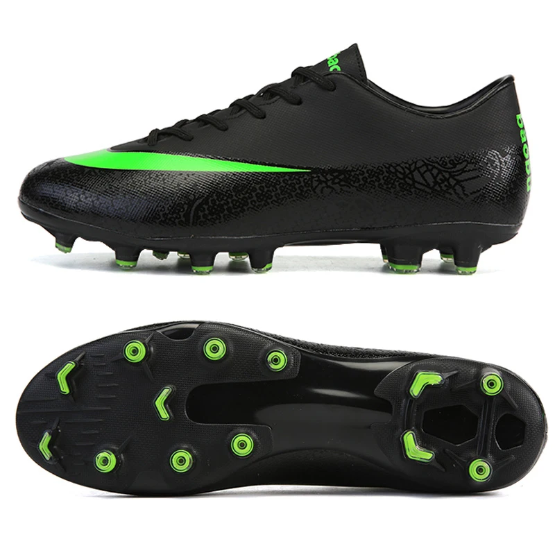Topsion Hot-Selling Unisex Pu Upper Men Sport Football Trainer Soccer Shoes