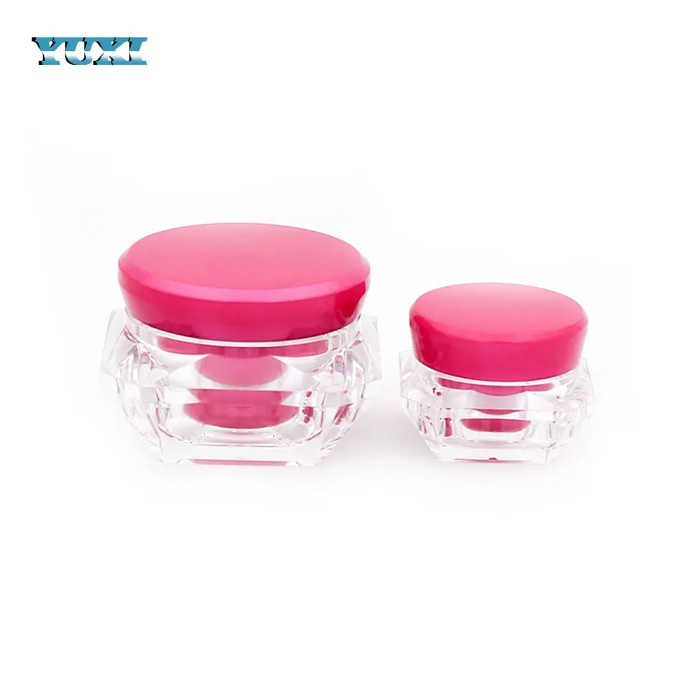 50ml black diamond acrylic cosmetic jar