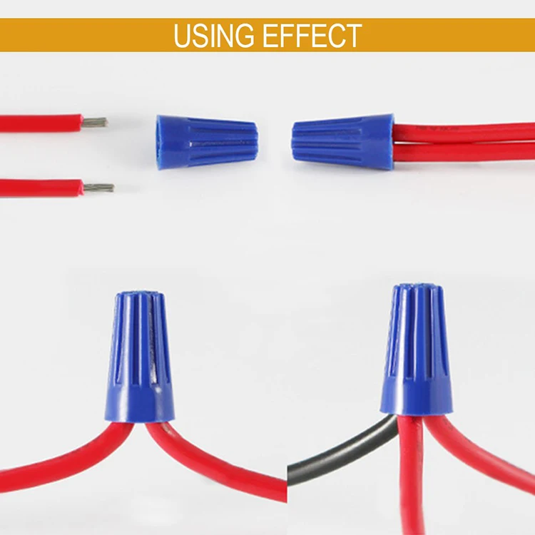 1000 PCS / BAG YELLOW STRAIGHT BARREL STYLE SCREW - ELECTRICAL PVC ON WIRE CONNECTORS / NUT