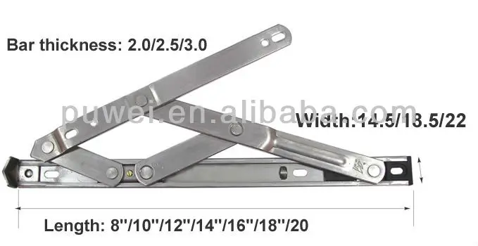 High Quality 304 Stainless Steel Heavy Duty Window Friction Hinge Stay Hinge For Upvc Aluminum Window