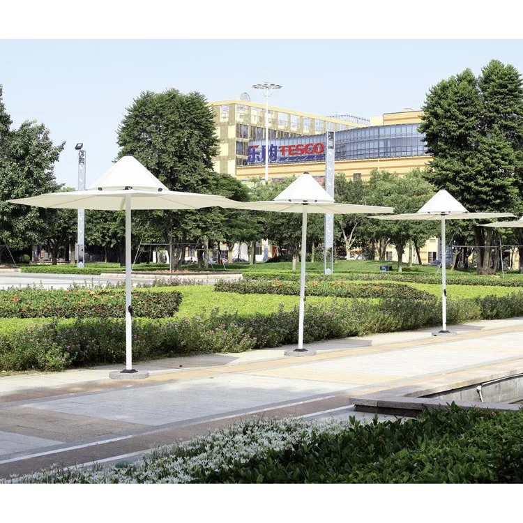 fancy design patio decoration umbrella/garden beach sun parasol & marble base