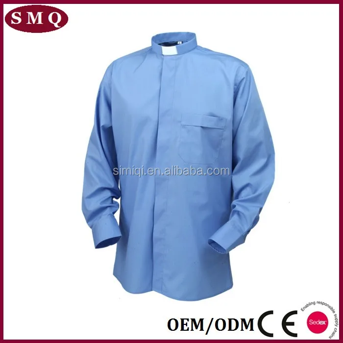 Wholesale high quality custom design unisex anglican clergy shirt