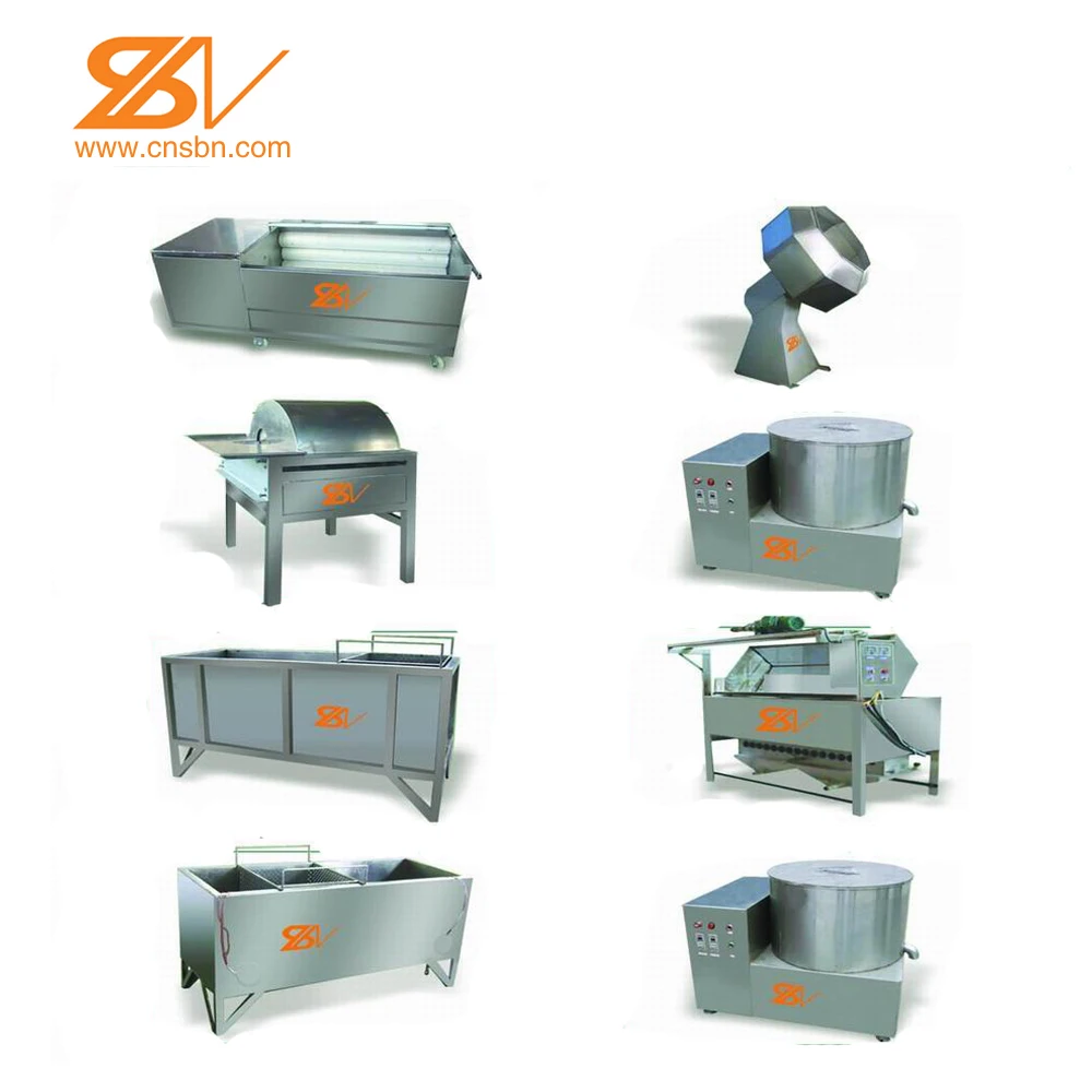 Hot selling small scale potato chips making machinery price