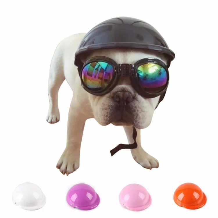 Amazon New Arrival Plastic Safety Dog Helmet Pet Hat for Motorcycle Protect