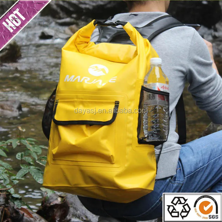 22 Liter Waterproof Backpack For Hiking Waterproof Foldable Backpack 500D PVC Tarpaulin