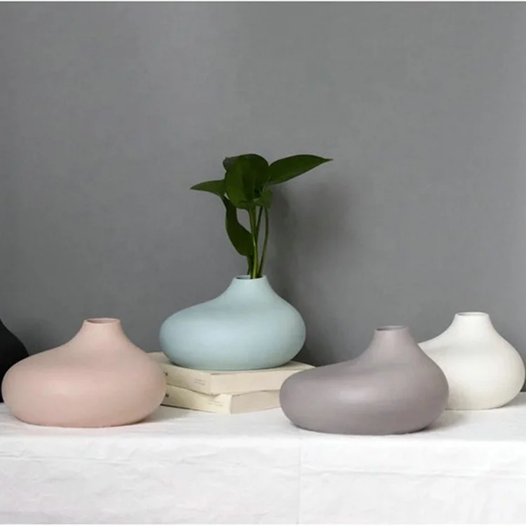 Персонализированные высококачественные дешевые оптовые керамические вазы/ресторан столовая ваза для цветов