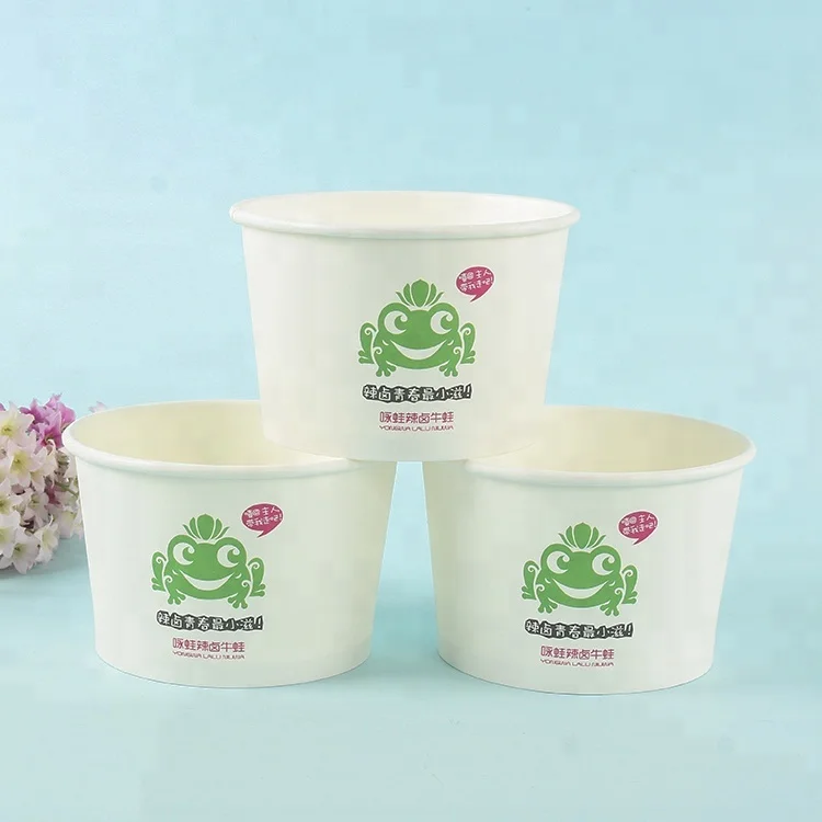 
Custom Printed Bowl for Dessert Noodles Soup Salad Paper Bowl 