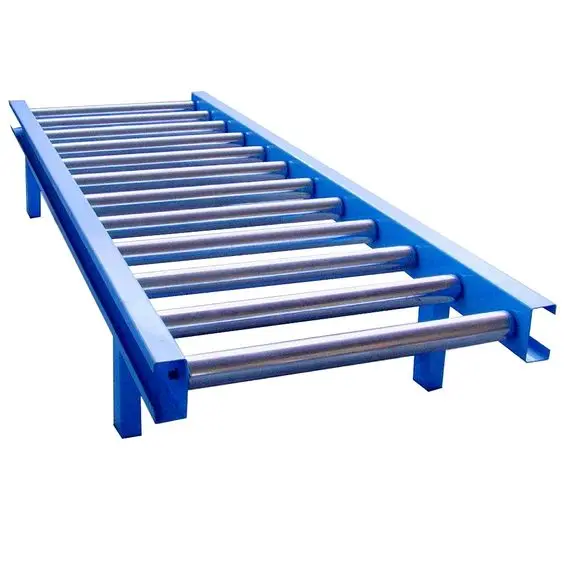 
Gravity roller conveyor for heavy goods transfer 