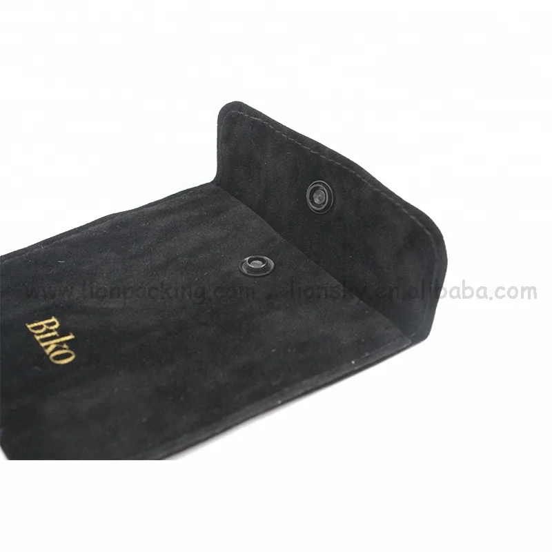 New design custom logo envelope style velvet pouches with low price