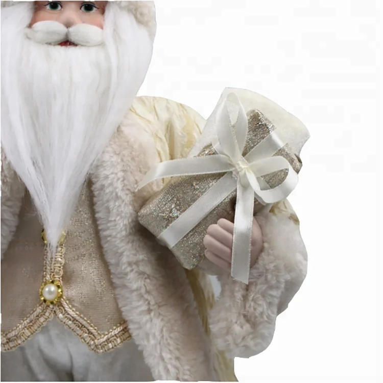 Рождественская игрушка по индивидуальному заказу, тканевая набивная плюшевая Статуэтка Санта-Клауса, Рождественское украшение