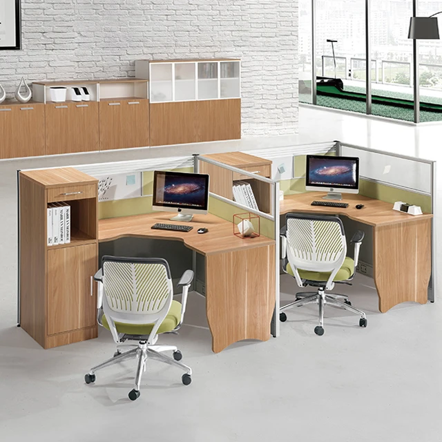 
aluminum office furniture work station 2 person pc work bench cubicle station 