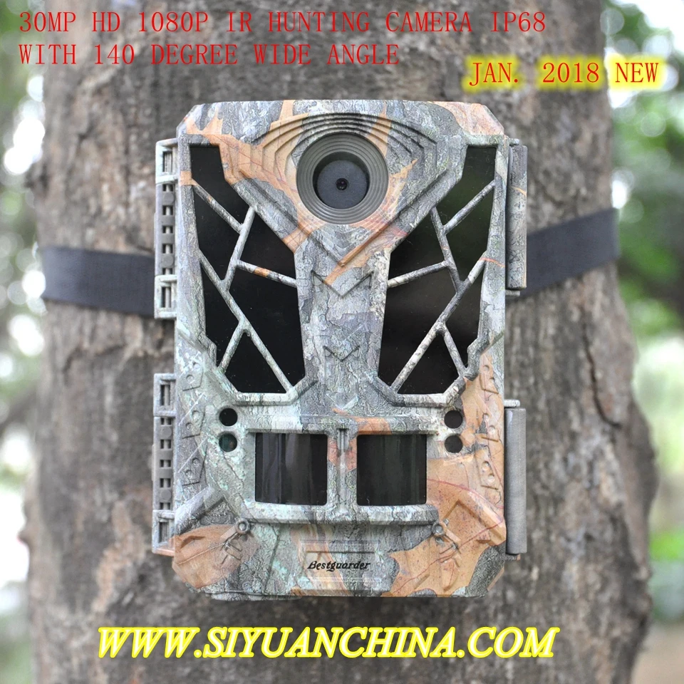 Bestguarder 30MP HD 1080P IR Hunting Game Trail Scouting Camera Wildlife Camera IP68 waterproof with long detection
