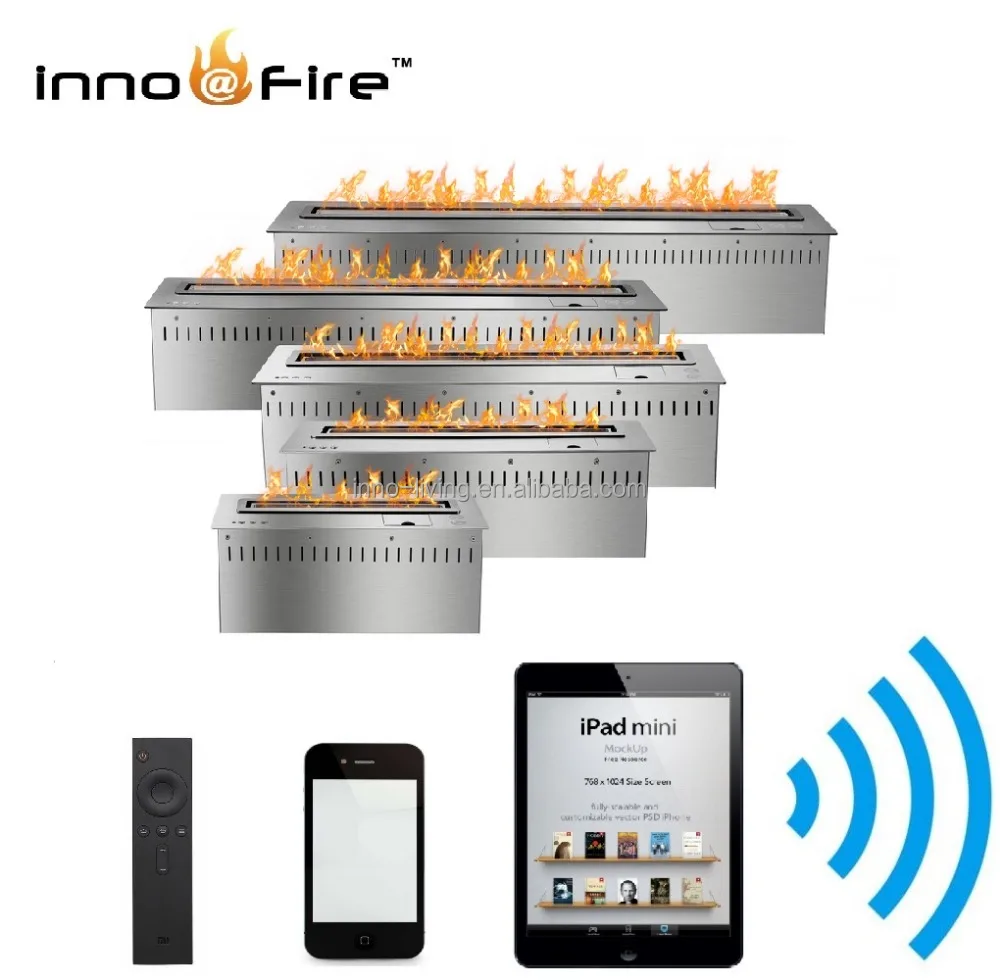 Inno-living stainless steel ethanol burner wifi 30 inch wholesale chimnea