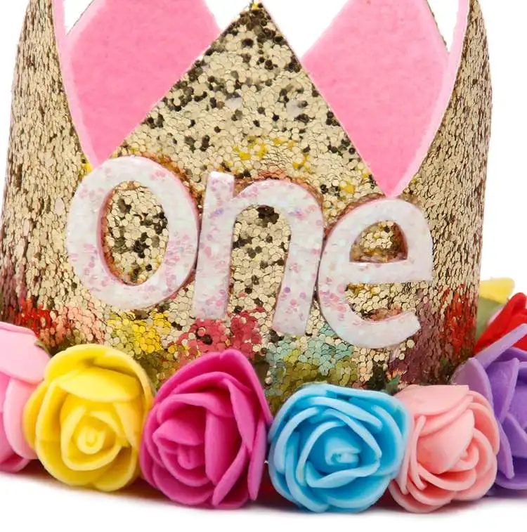 Корона на день рождения для маленьких девочек, украшение для вечеринки, шляпа на день рождения для девочек, украшения для дня рождения