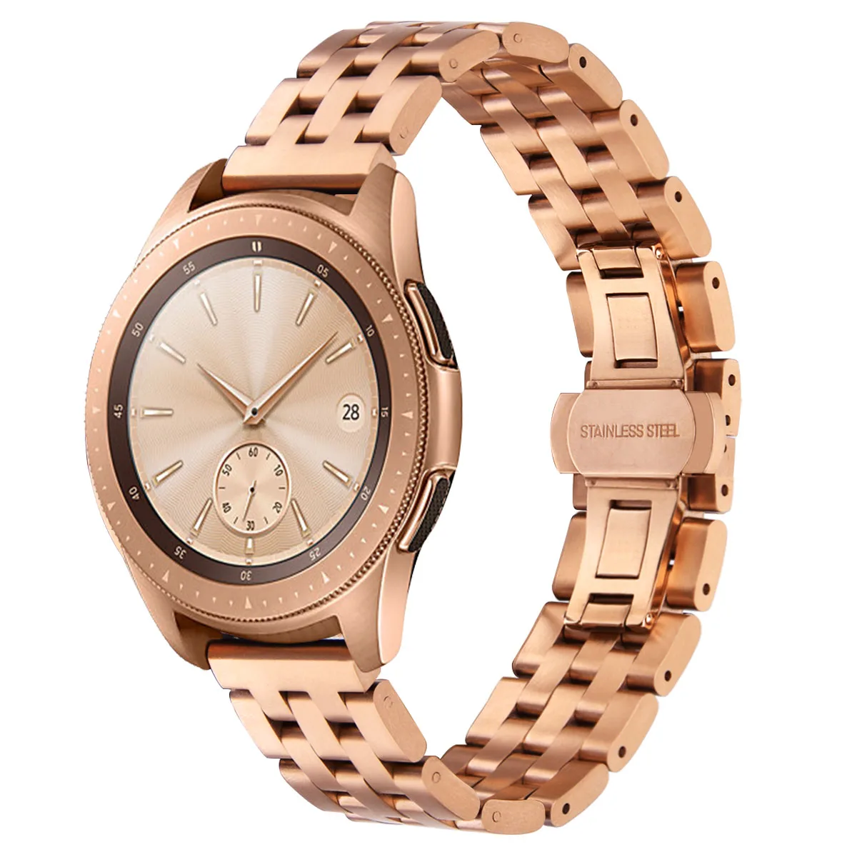 Adjustable 5 link metal band stainless steel watch banding strap bracelet for Samsung Galaxy Smart Watch Bands