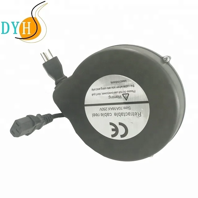 customized auto-winder retractable spring loaded cable reel for carpet cleaner machine