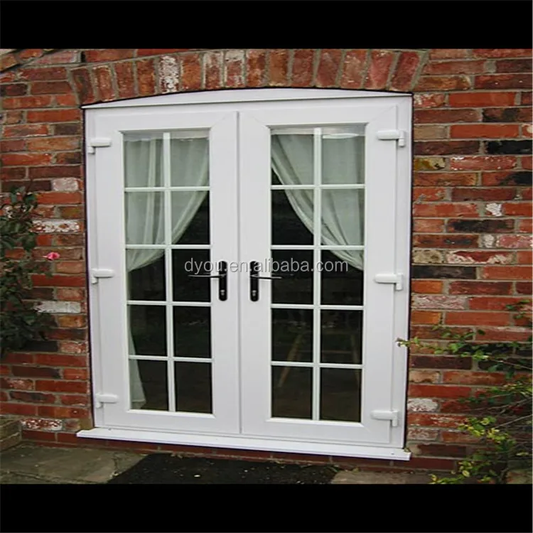 Entry Doors American Style Grill Design Tempered Glass Swing Aluminum Alloy Exterior European /australian Customized Finished