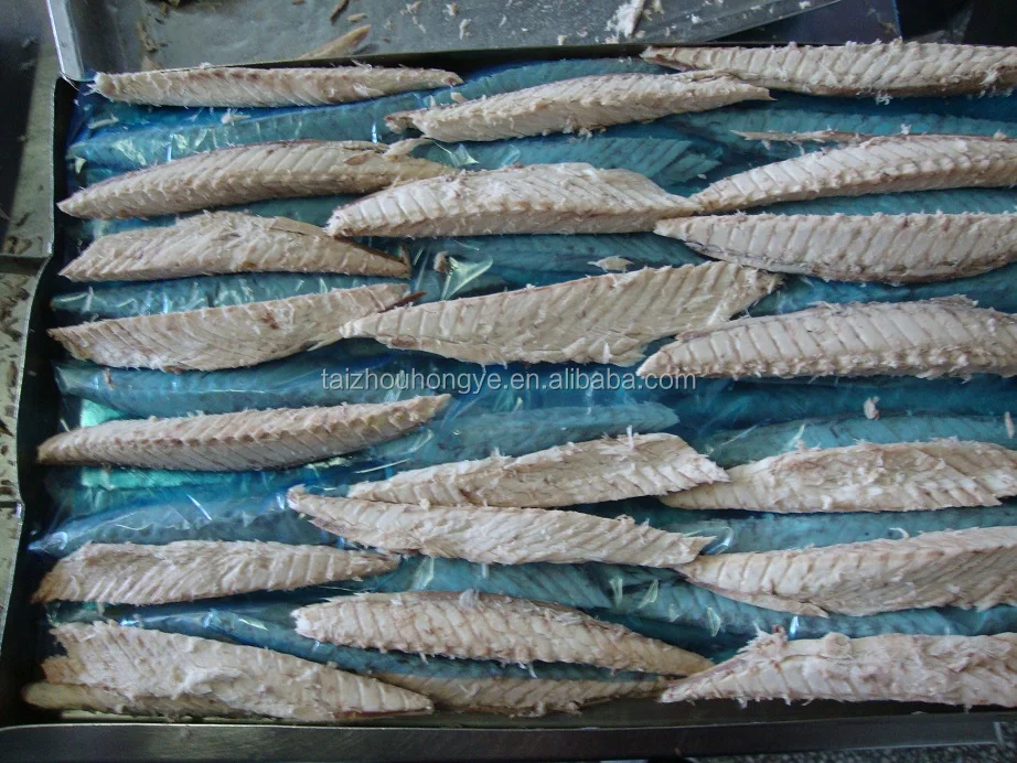 2018 New frozen precooked pacific mackerel loin 100%loin or 90%loin, single clean