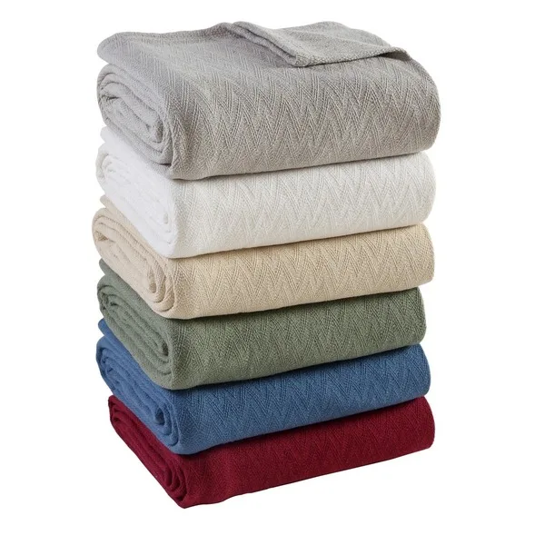 High quality Super Soft single wool blend brush blanket for Hotel/Home White