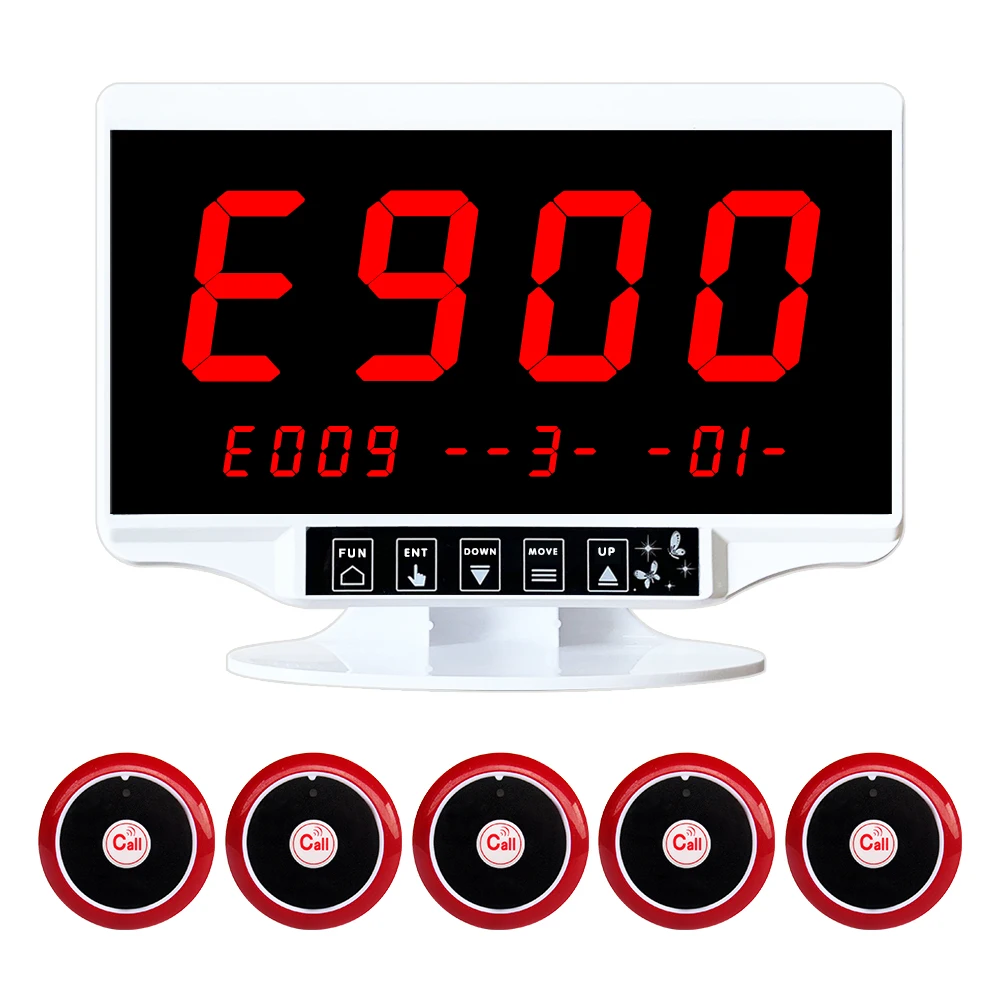 Artom wireless nurse restaurant call button system with 10 pagers and customized logo