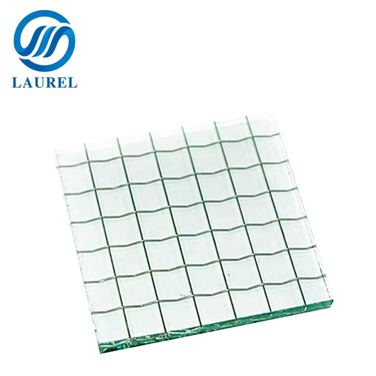 Low cost 6mm fire resistant tempered building glass safety clear wired pattered glass for window glass
