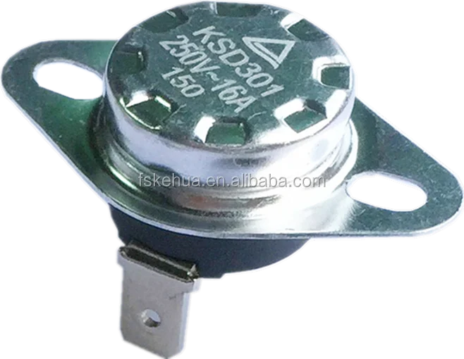 KH Water Dispenser Normal Closed Bimetal Disc Thermostat Snap Action KSD301 145 Celsius Temperature Switch Home Appliances Part