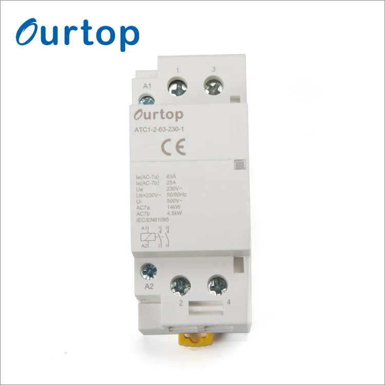 OURTOP высокое качество контакторы управляющее напряжение 220 В ~ 240 В 2 полюса контактор переменного тока