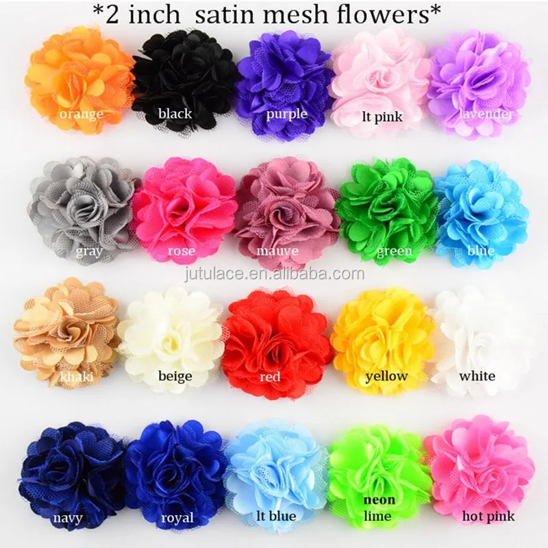 Decorative wedding dresses /invitation card satin fabric flower-mini mesh flowers for brooch -hair accessories scalloped flowers