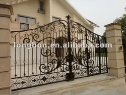 Main latest double door wrought iron gates designs wood steel garden driveway entrance gate