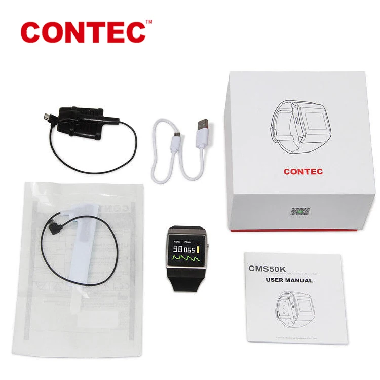 Contec CMS50K Смарт часы ЭКГ приборы для измерения артериального давления кислорода сердечного ритма мониторы