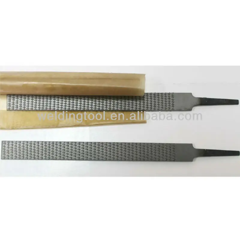 
flat wood rasp file with different teeth cut 