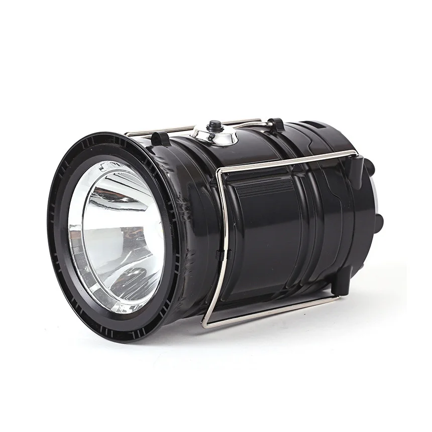 
2019 new multi function rechargeable flashlight led solar pop up camping lantern 