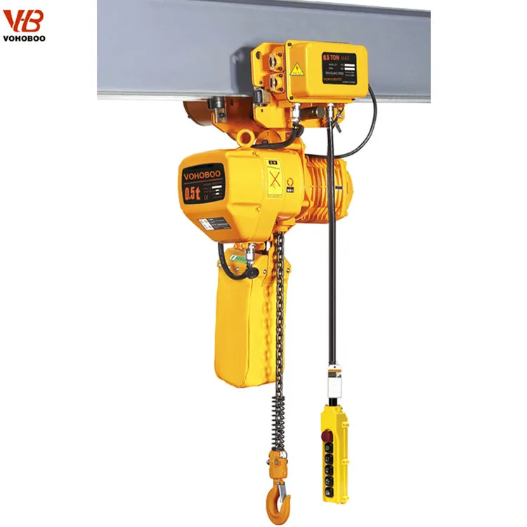 0.5 Ton Electric Chain Hoist Mounted on I-beam