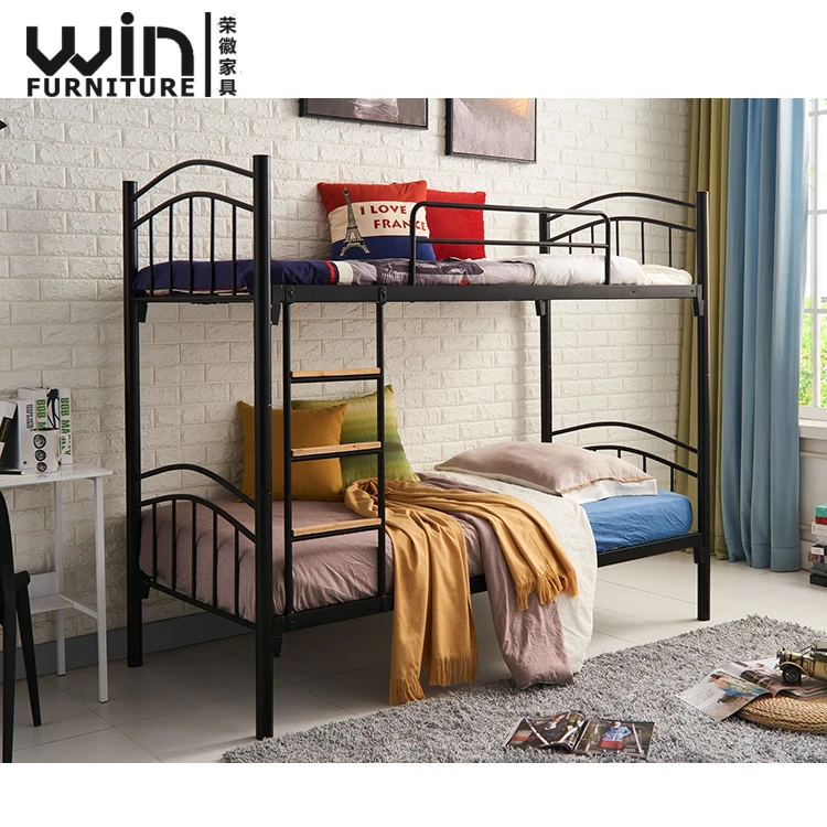 
Low Price Modern Strong Metal Bunk Bed Queen Size Two Layer Bed Design 