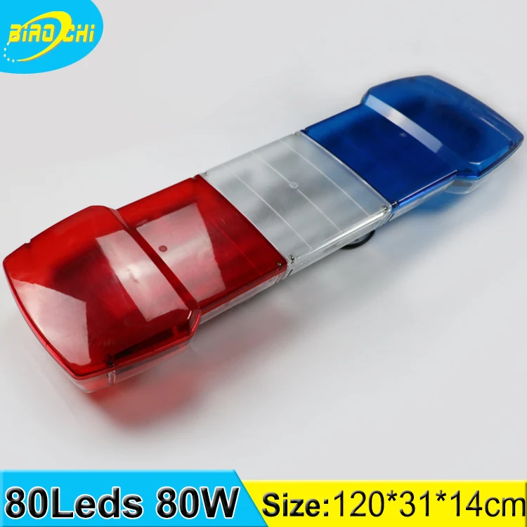 80 Вт/120 см супер яркий потолочный красный и синий используется полиции индикатор аварийного предупреждения свет бар