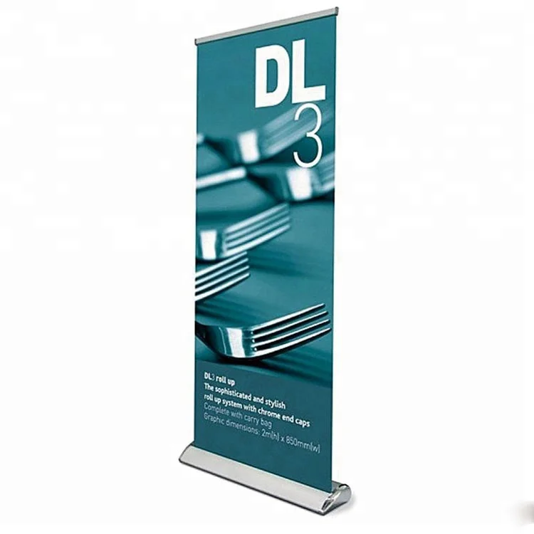 Tarpaulin Heavy Duty Moving Roll Up Banner Stand With Carry Bag