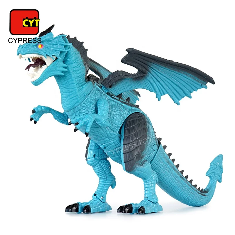 Оптовая продажа, пластиковый Электрический реалистичный динозавр, игрушка, Радиоуправляемый динозавр с распылителем
