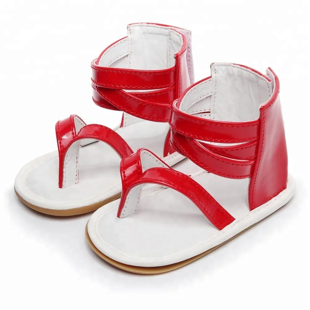wholesale gladiator Baby Girl Sandals rubber sole leather Baby Shoes
