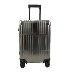 ODM OEM Telescopic Handle Custom Trolley Luggage Aluminum Suitcase With TSA Lock