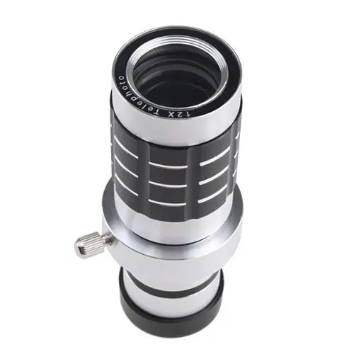 Портативный Телескопический объектив с 12-кратным зумом Комплект алюминиевых линз для камеры держателем телефона + Универсальный