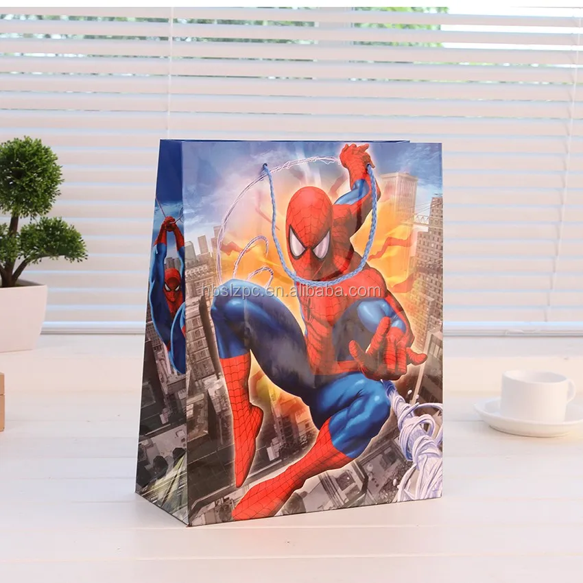 2020 Cheap Wholesale Custom Logo Printed Cartoon Packing Kraft Paper Bag,High quality Recyclable Cartoon Shopping Paper Gift Bag