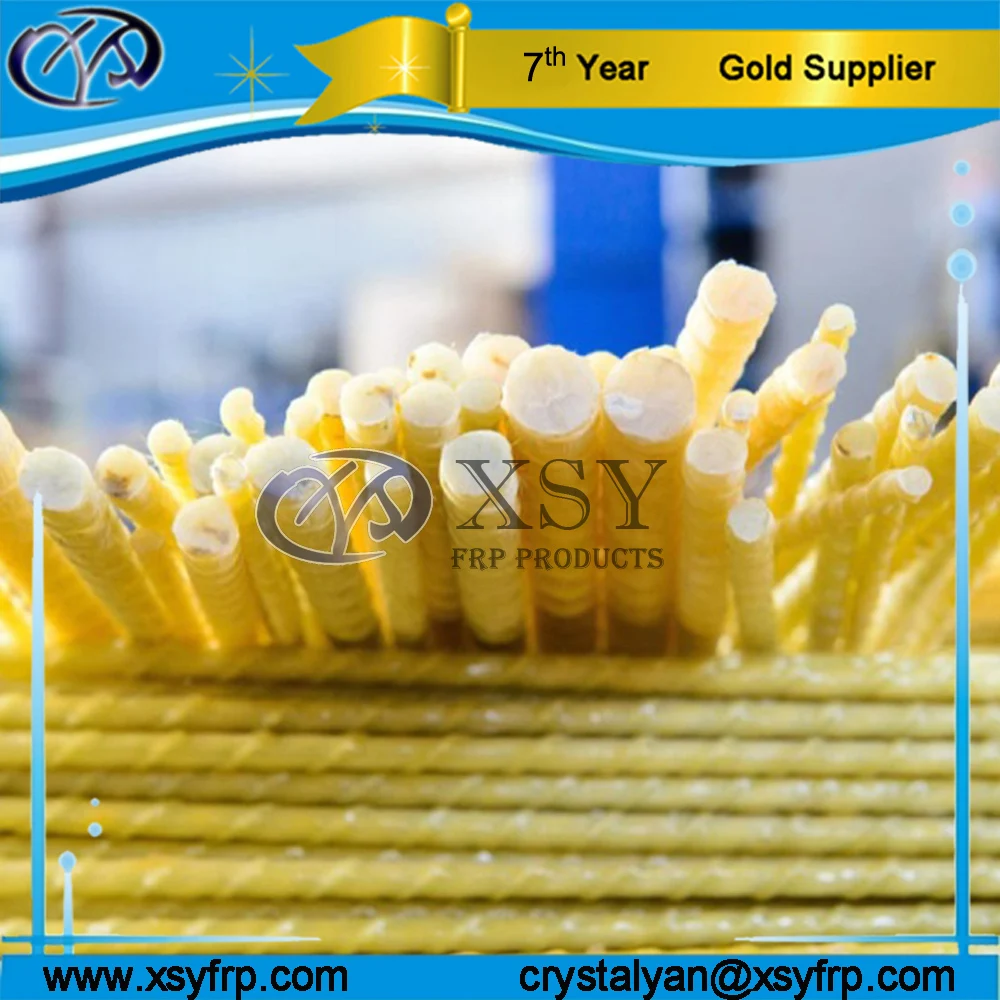 Epoxy Composite Fiberglass Rebar, FRP Fiberglass Threaded Rebar ,Glassfiber Rebar