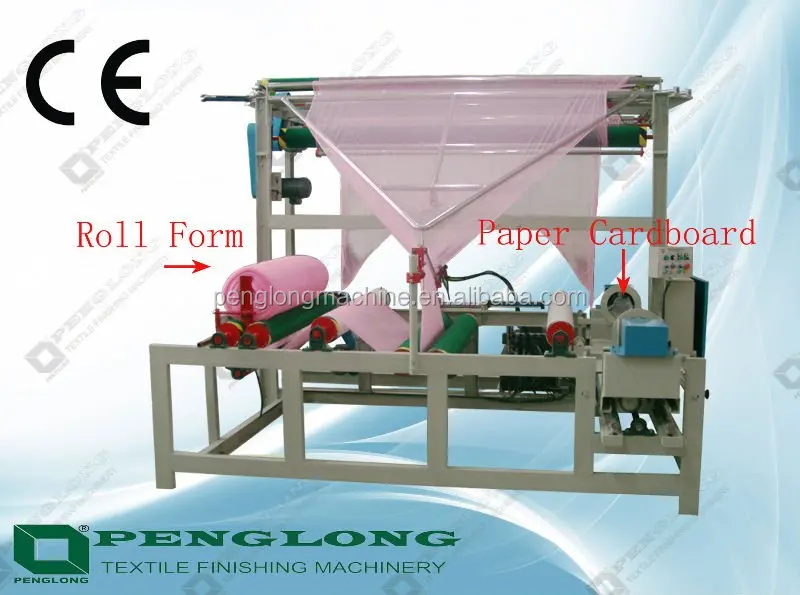 Textile folding and rolling machines, fabric double fold and fold rolling machine with book form