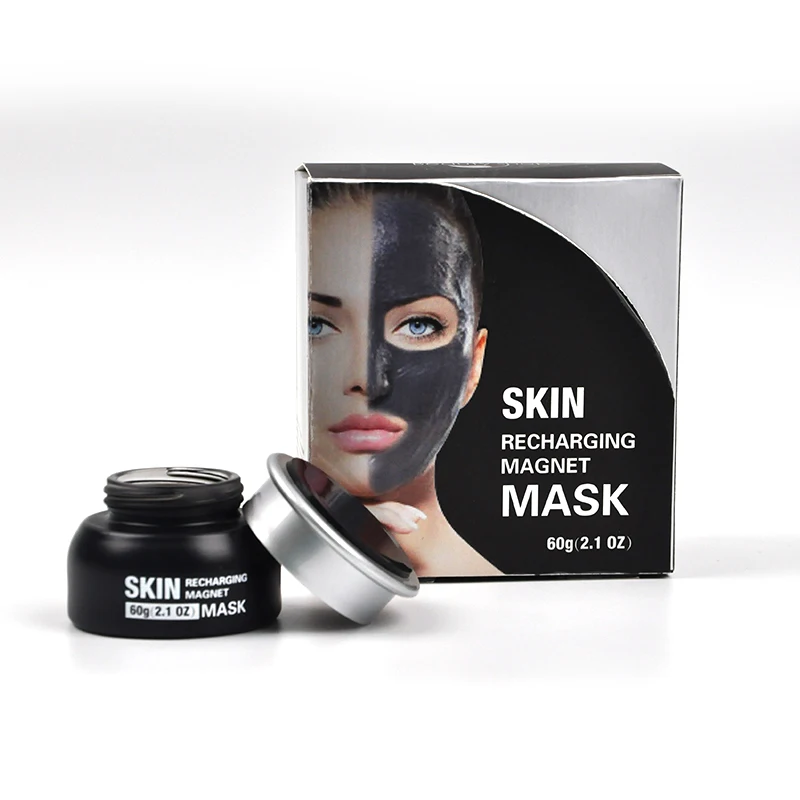 Deep Cleansing Anti Aging OEM Magnet Black Clay Mud Face Mask Magnetic Facial Mask