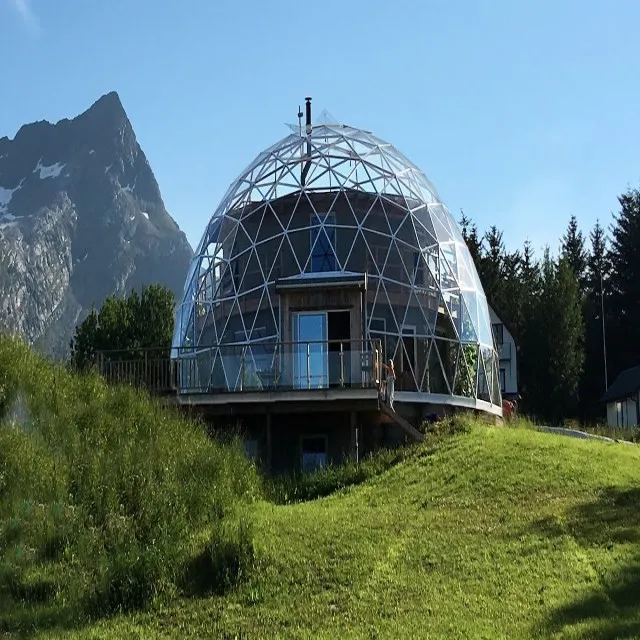 Professional design prefab fiberglass dome house geodesic dome